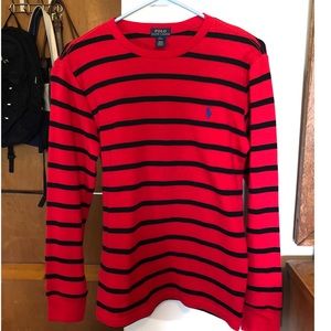 Polo Ralph Lauren waffle Knit striped long sleeve